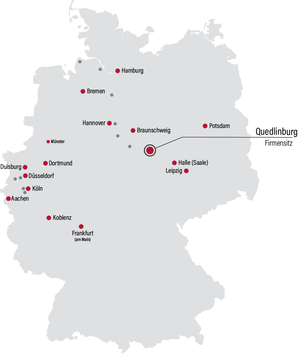 Standorte der HSDC GmbH in Deutschland