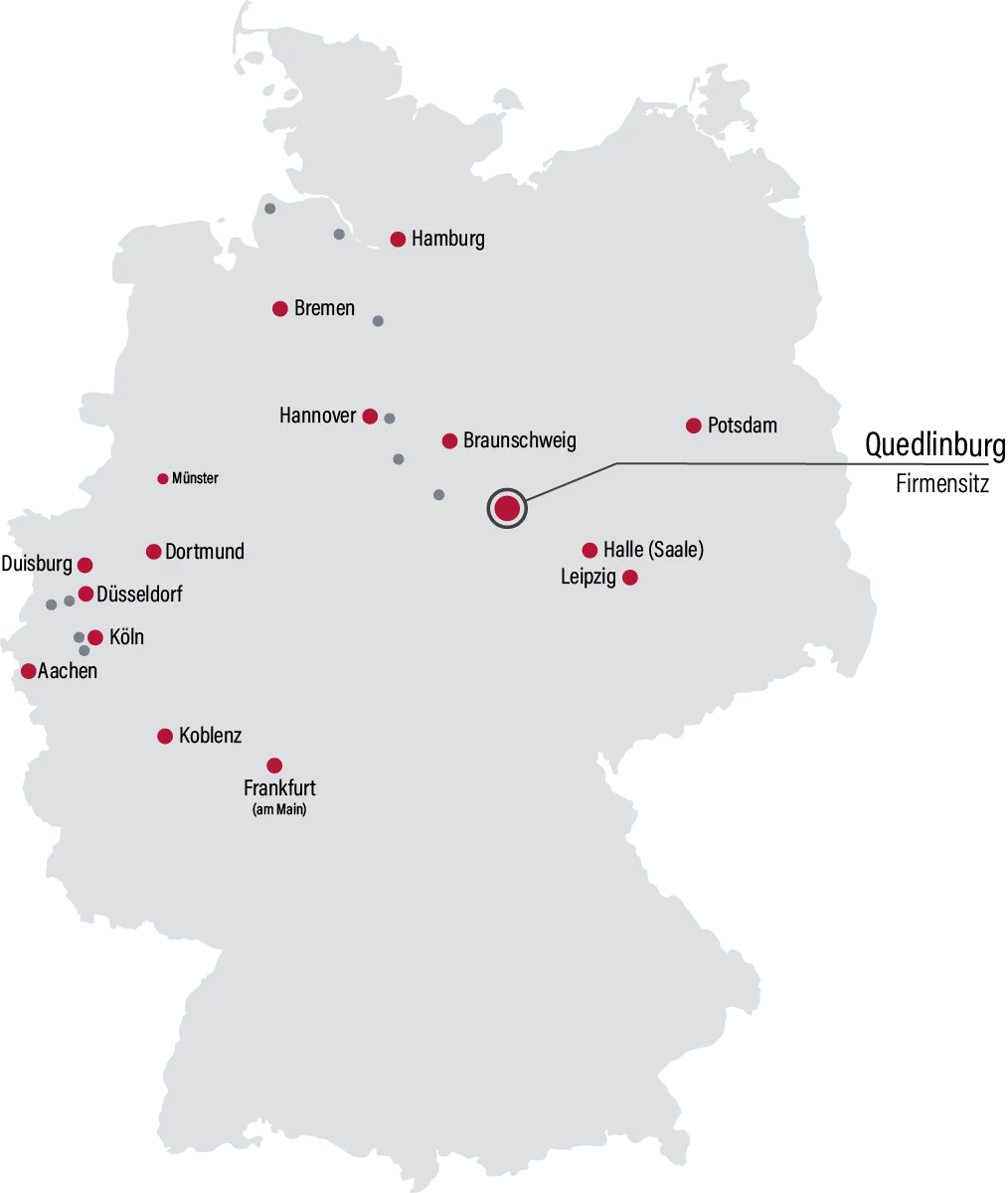 Standorte der HSDC GmbH in Deutschland