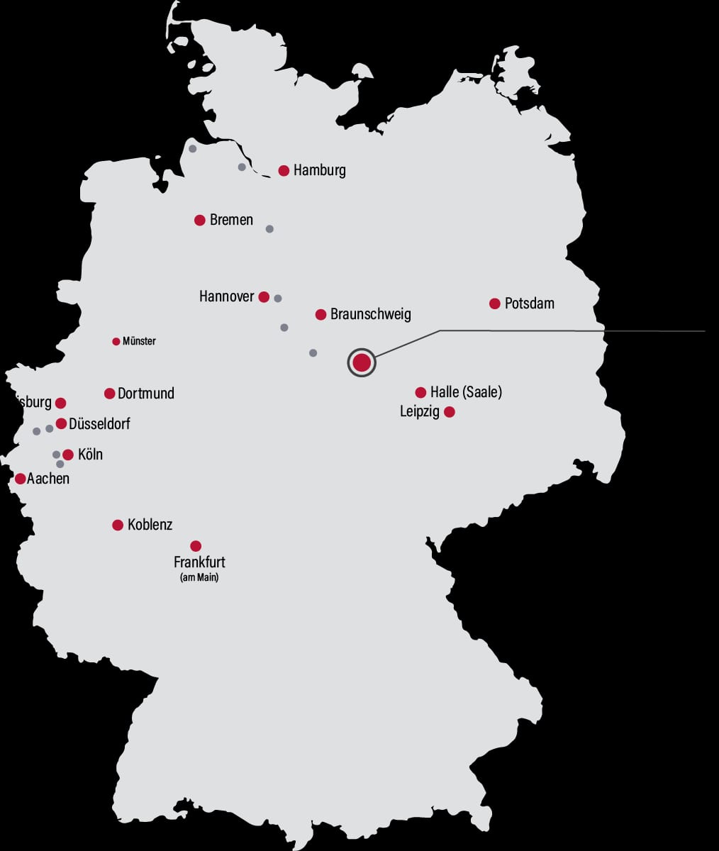 Standorte der HSDC GmbH in Deutschland